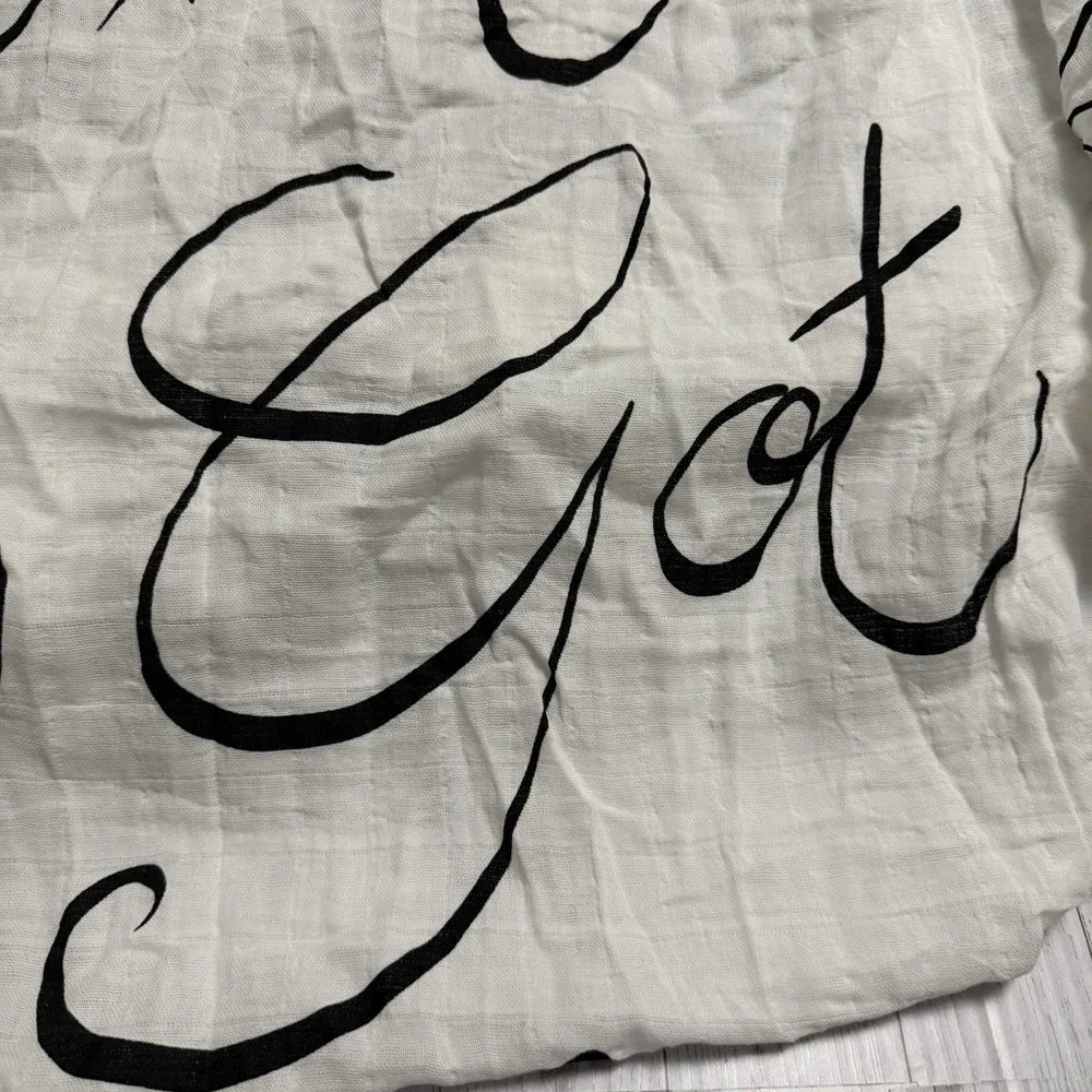 Shit Just Got Real Coveted Things Organic Cotton White Blanket Scarf Swaddle